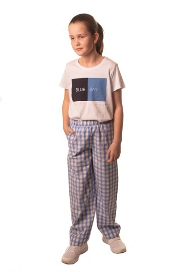 D-xel Aliz T-shirt - Hvid m. Light Blue 